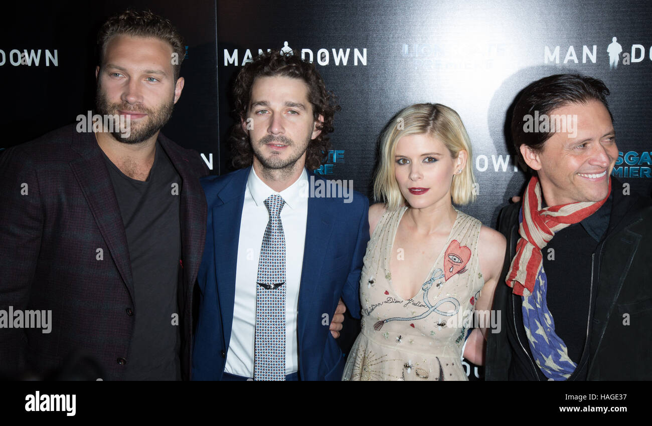 Hollywood, USA. 30th Nov, 2016. Jai Courtney, Shia LaBeouf, Kate Mara ...