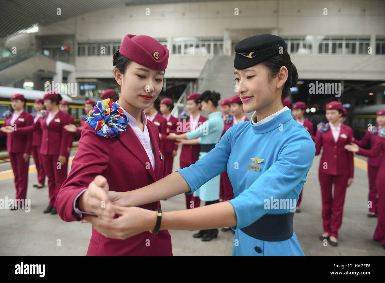 Flight attendant training hi-res stock photography and images - Alamy