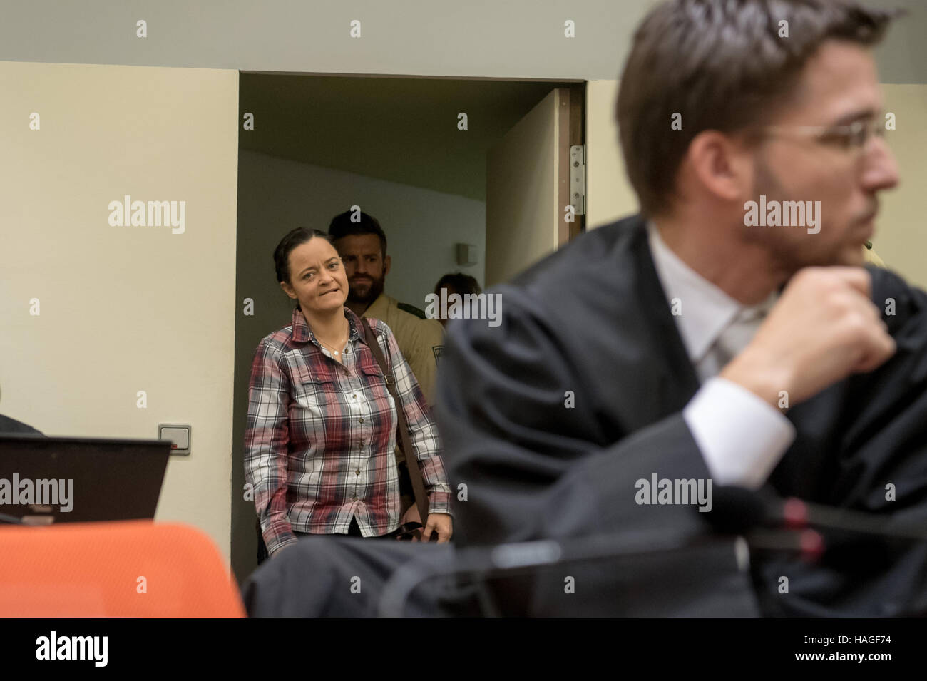 Munich, Germany. 1st Dec, 2016. Defendant Beate Zschaepe Enters The ...