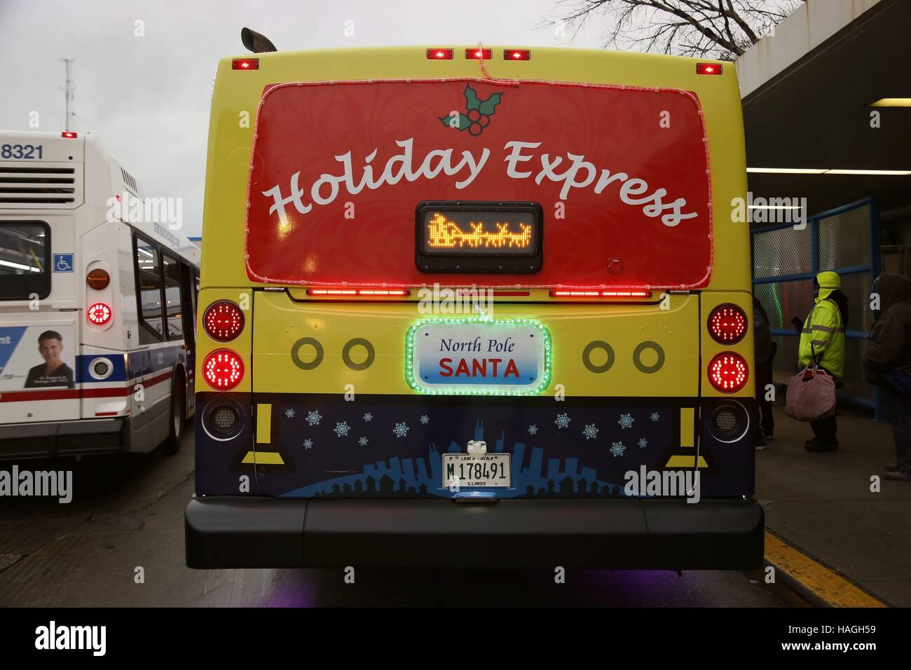 chicago usa 30th nov 2016 photo taken on nov 30 2016 shows a christmas bus at jefferson transit center in chicago the united states - Christmas Shows In Chicago chicago usa 30th nov 2016 photo taken on nov 30 2016 shows a christmas bus at jefferson transit center in chicago the united states - Christmas Shows In Chicago
