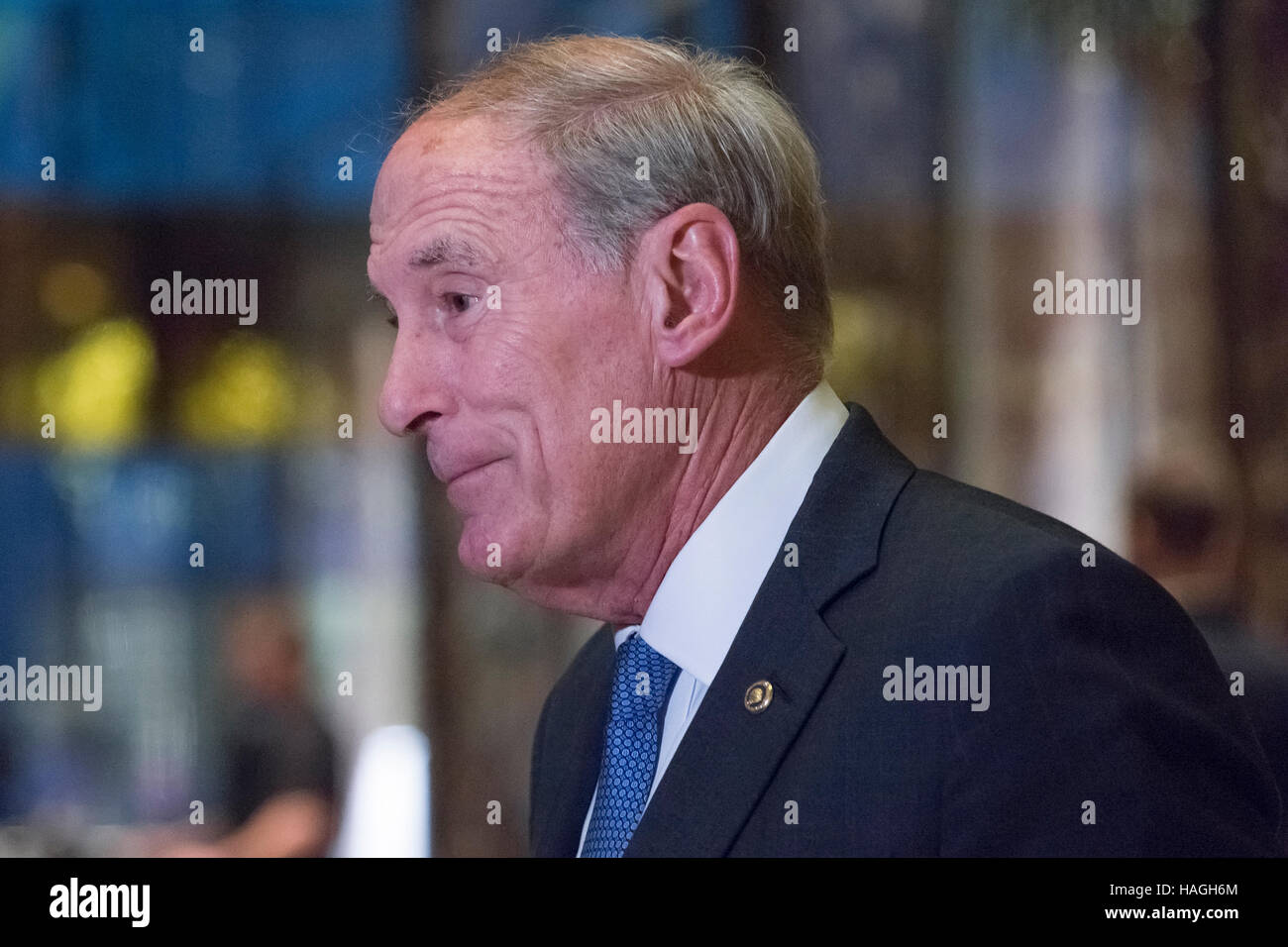 New York, USAA. 30th Nov, 2016. United States Senator Dan Coats (Republican of Indiana) speaks