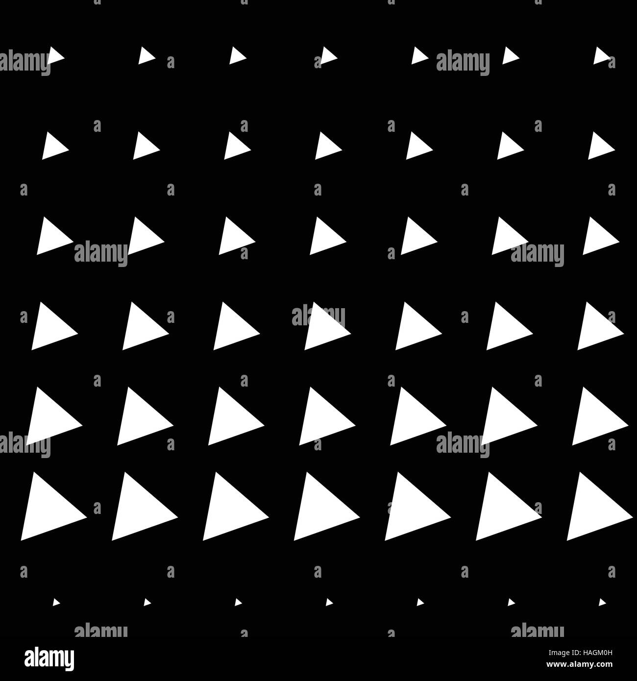 Vector Seamless Black And White Triangle Halftone Grid Gradient Pattern