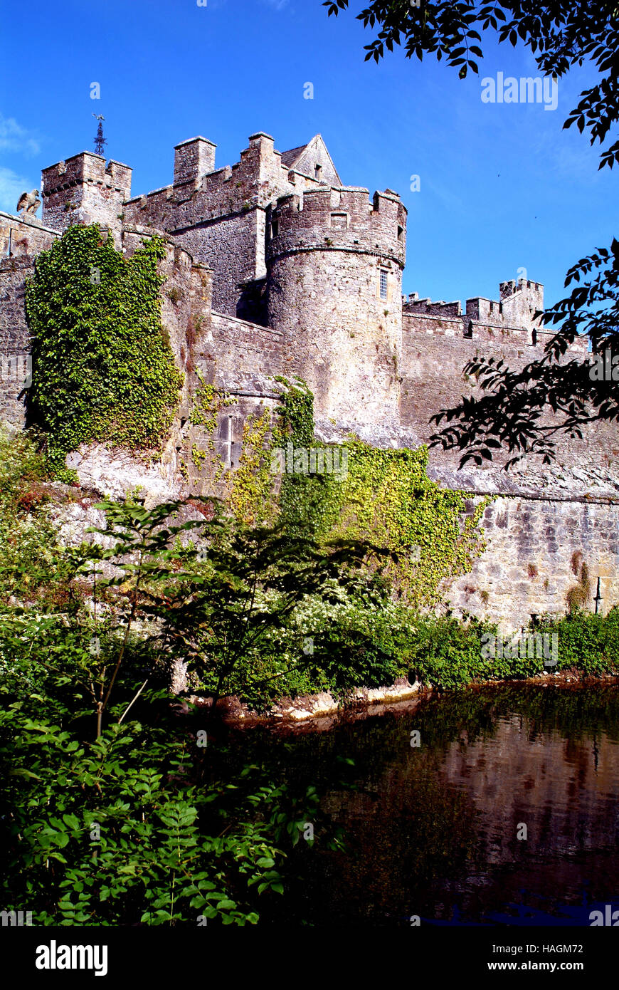 Cahir Castle. Tipperary. Irish Castle, Ireland. Ireland's Ancient East. Butler Way. Medieval Ireland, River Suir, Stock Photo