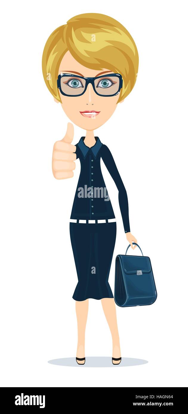 attractive young woman in elegant office clothes Stock Vector Image ...