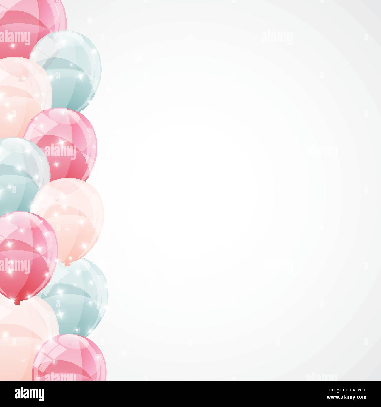Color Glossy Balloons Background Vector Illustration Stock Vector Image ...