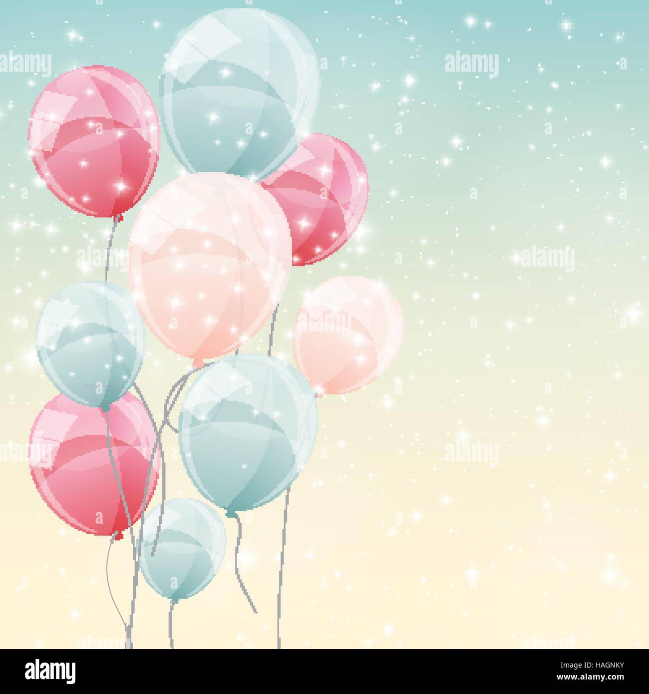 Color Glossy Balloons Background Vector Illustration Stock Vector Image ...