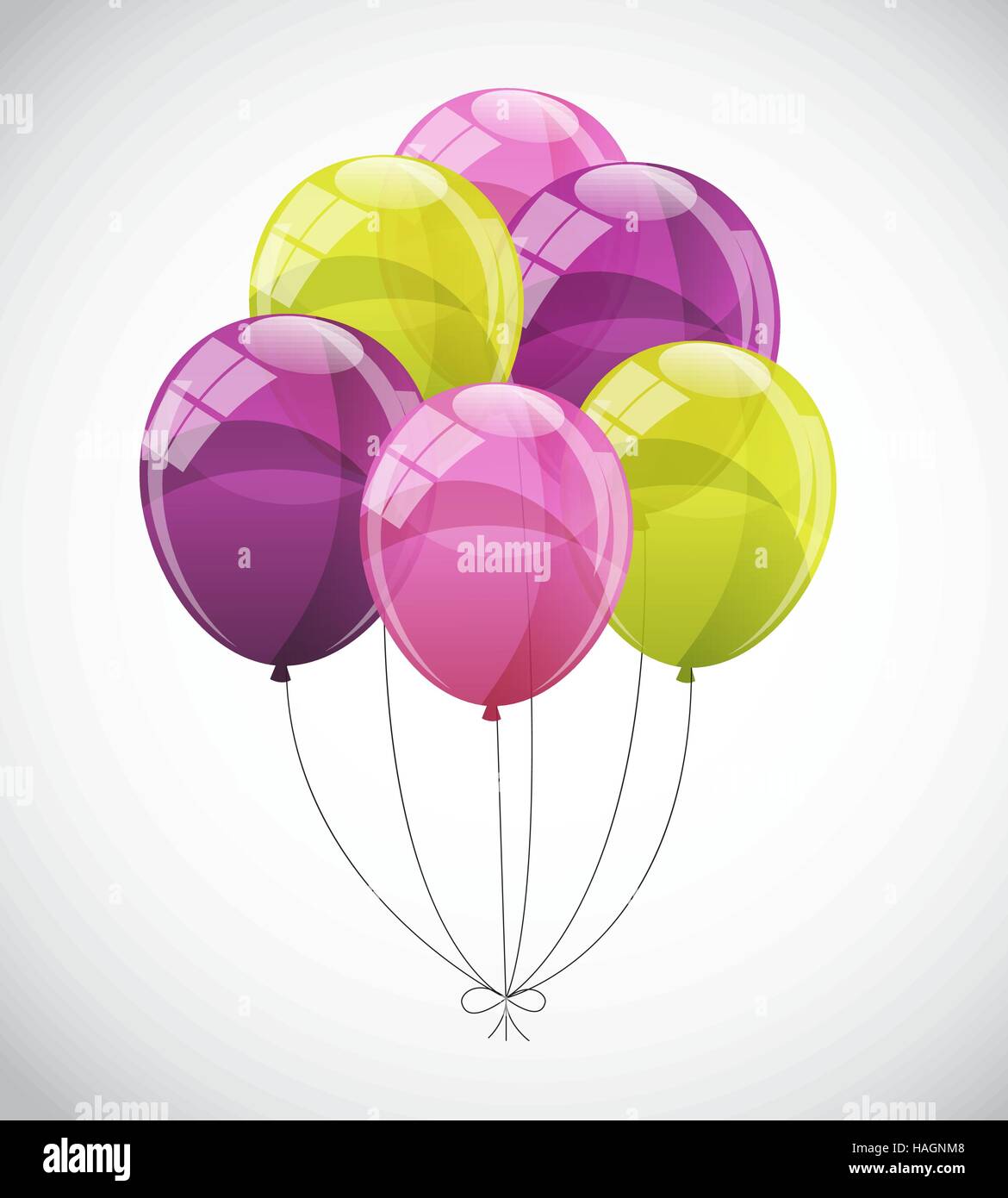 Color Glossy Balloons Background Vector Illustration Stock Vector Image ...