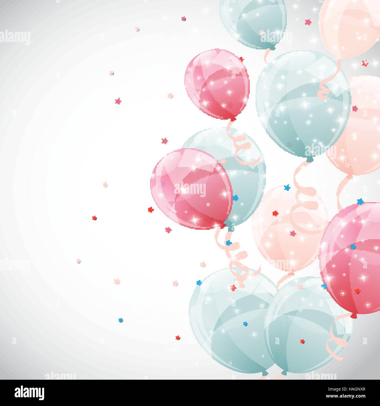 Color Glossy Balloons Background Vector Illustration Stock Vector Image ...