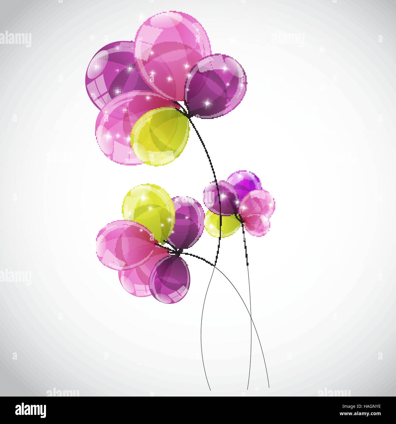 Color Glossy Balloons Background Vector Illustration Stock Vector Image ...