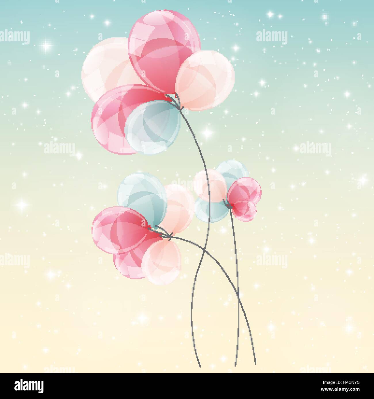 Color Glossy Balloons Background Vector Illustration Stock Vector Image ...
