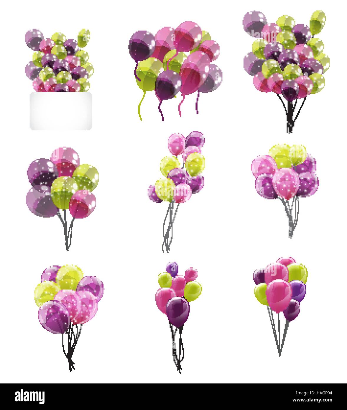 Color Glossy Balloons Background Vector Illustration Stock Vector Image ...