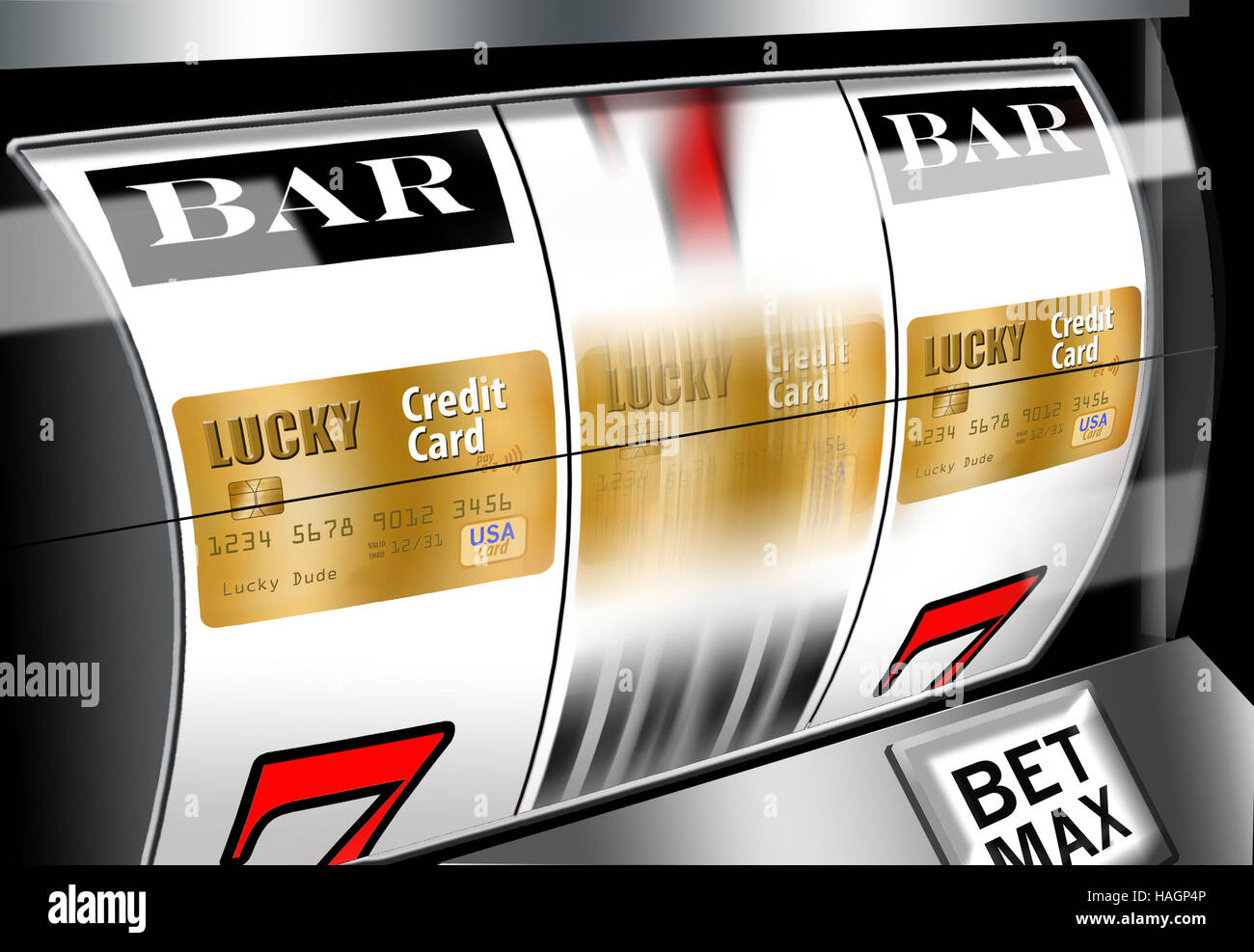 https://c8.alamy.com/comp/HAGP4P/dont-gamble-on-which-credit-card-is-the-best-for-you-reels-spinning-HAGP4P.jpg