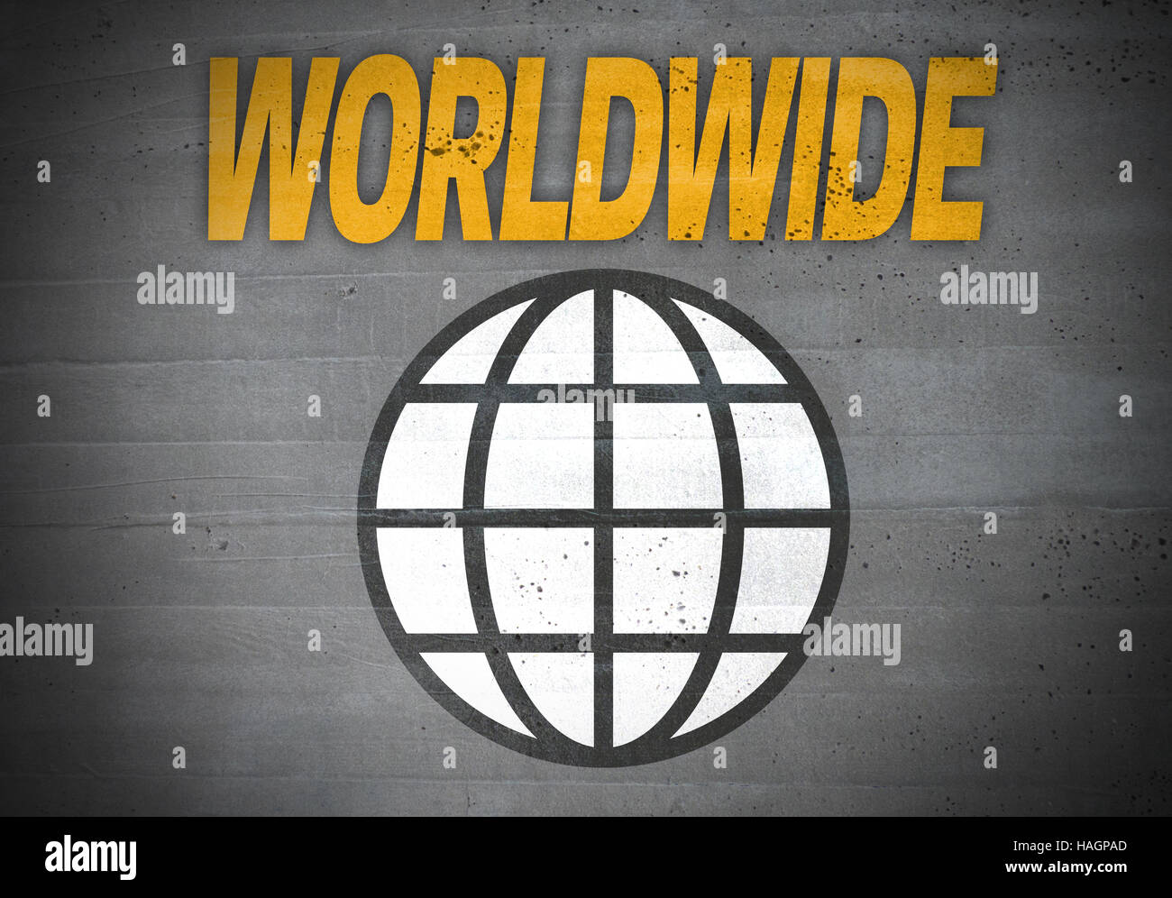 Worldwide globe icon concept background. Stock Photo