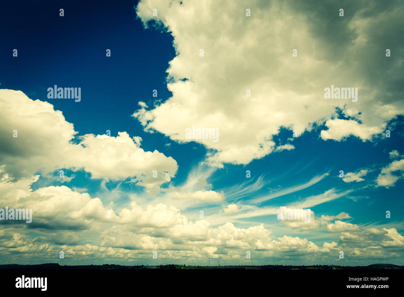 dramatic sky clouds Stock Photo