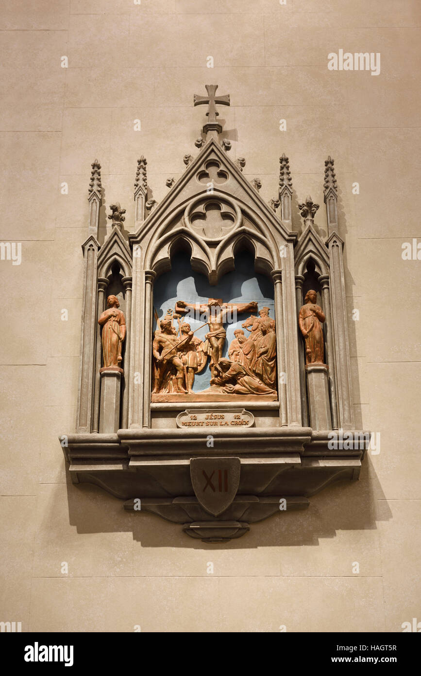 Twelfth station of the cross in renovated St Michael's Cathedral Basilica Toronto Stock Photo