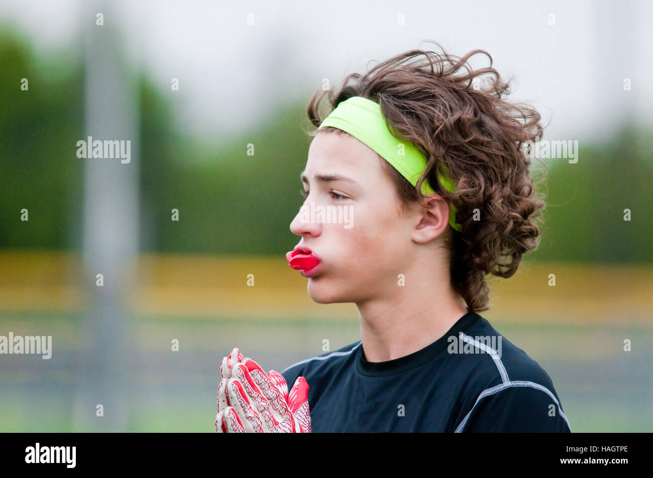 Boy curly hair football hi-res stock photography and images - Alamy