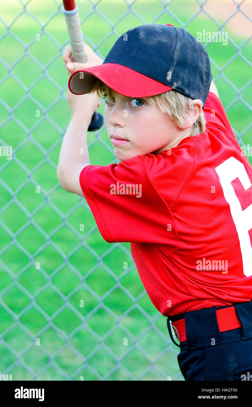 Portrait of Little league baseball player Stock Photo Alamy
