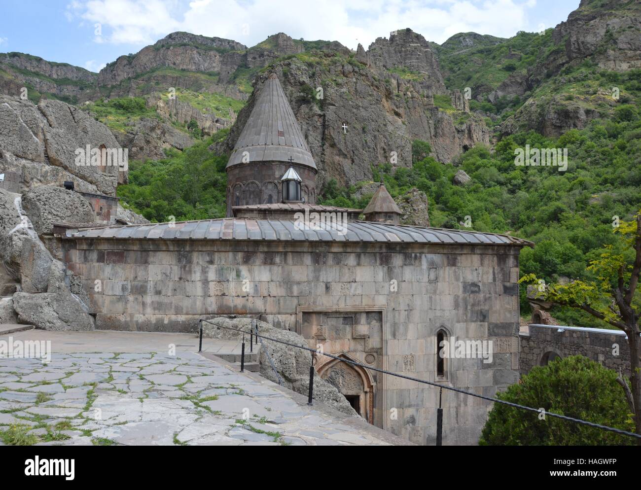 Geghard is a medieval monastery in Armenia Stock Photo