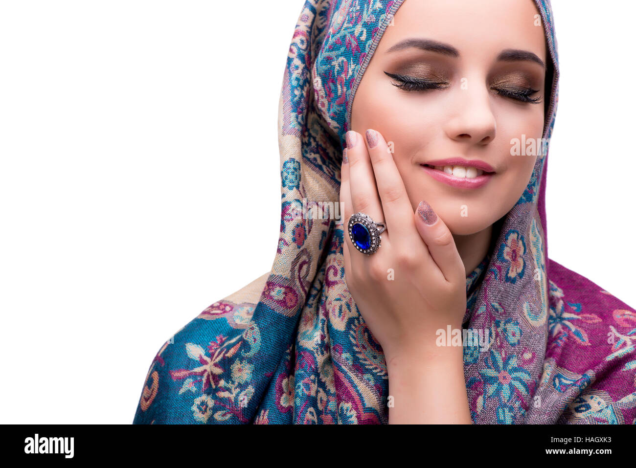 Putting on diamond necklace hi-res stock photography and images - Alamy