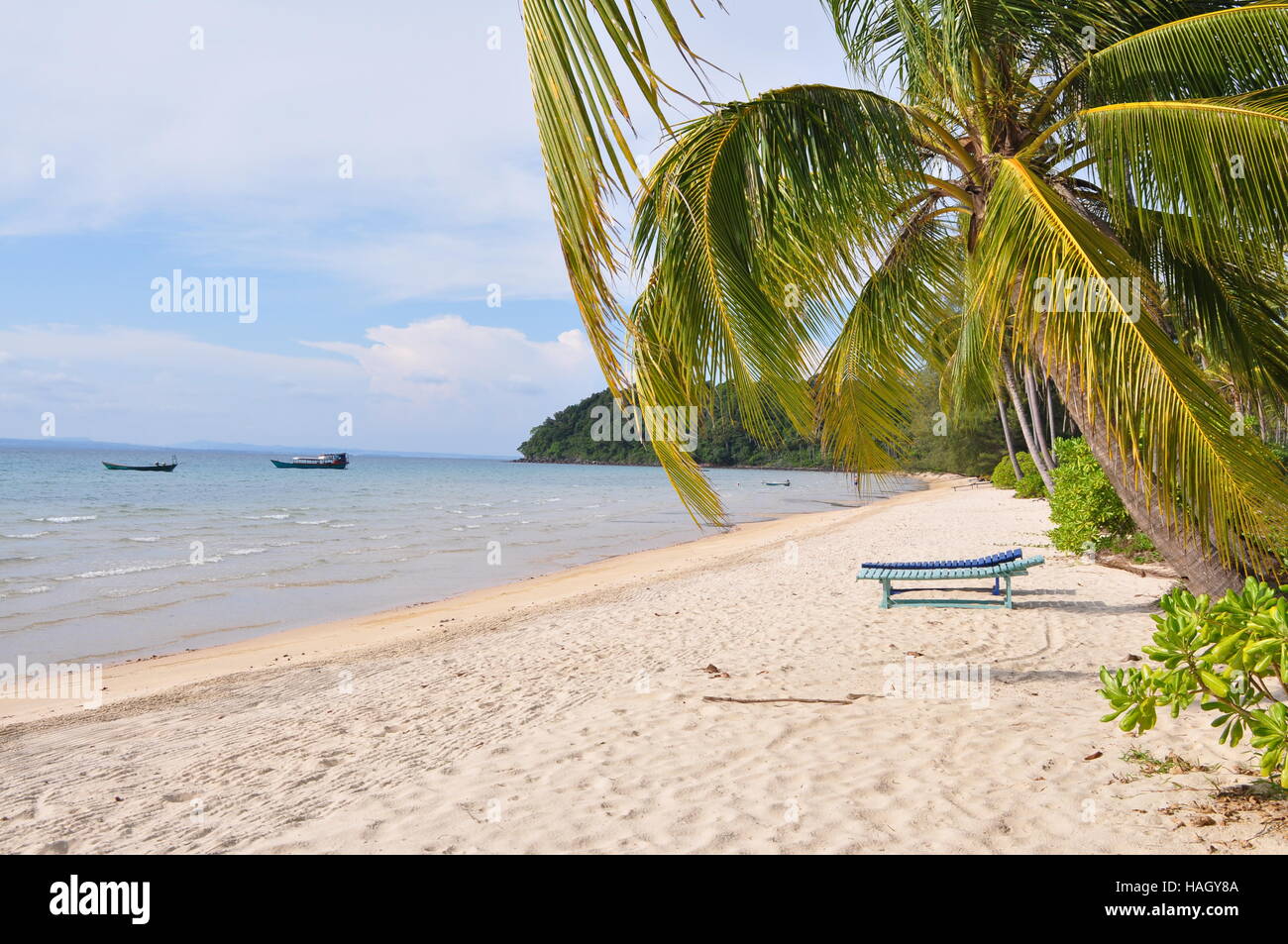 Lonely beach, Koh Rong, paradise island, Cambodia Stock Photo