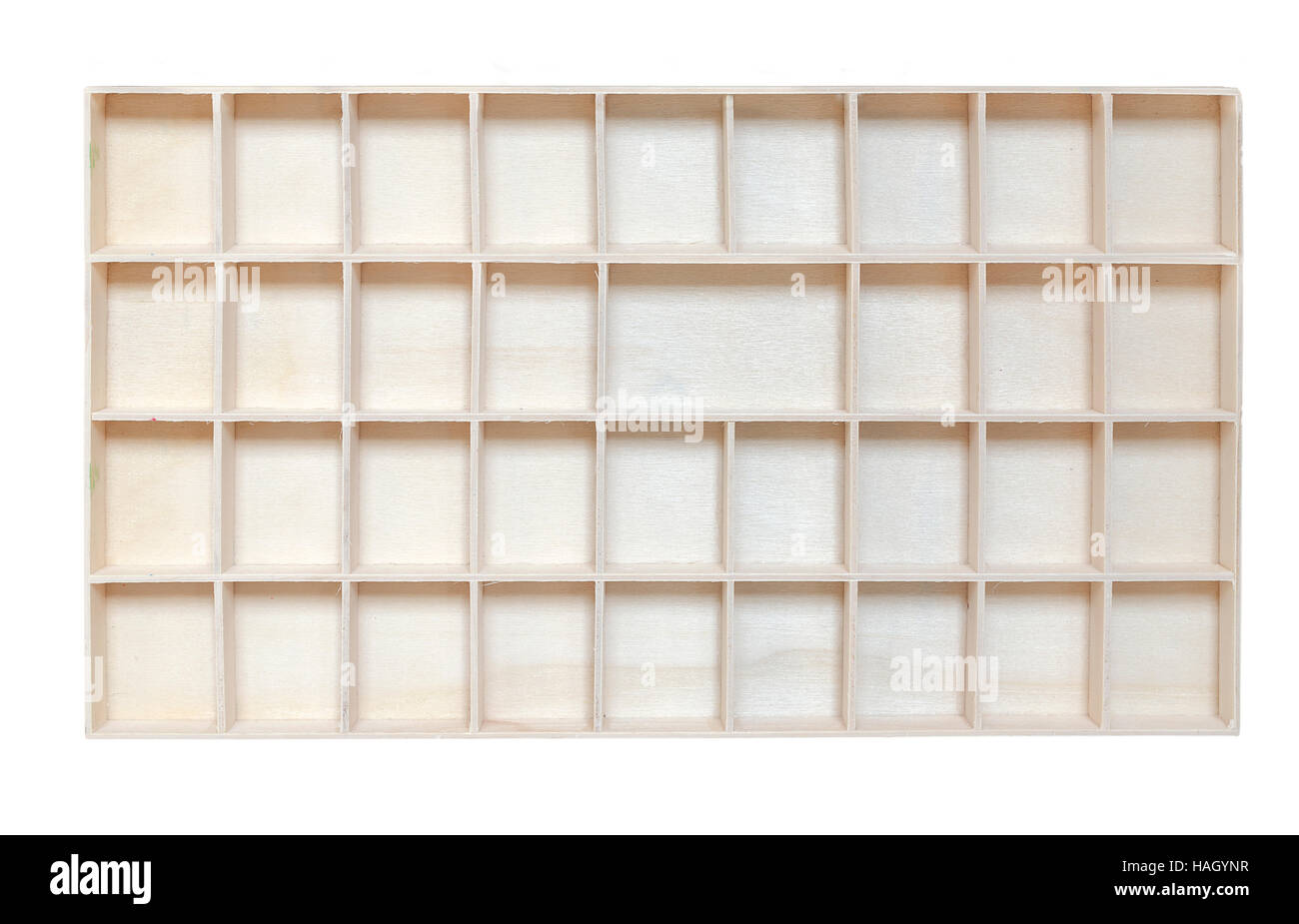 Blank wooden wall shelf isolated on white background Stock Photo - Alamy