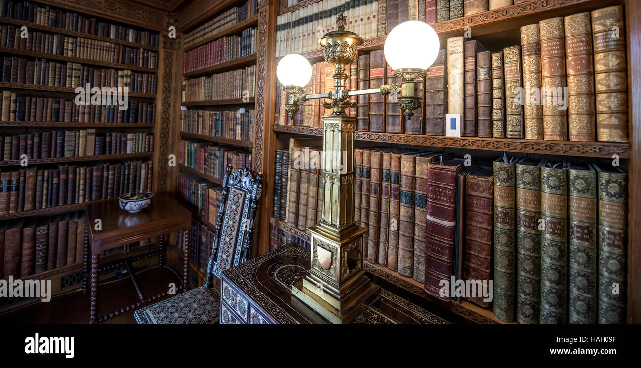 Very Old Library 16th Century Bookshelves With Old Fashioned