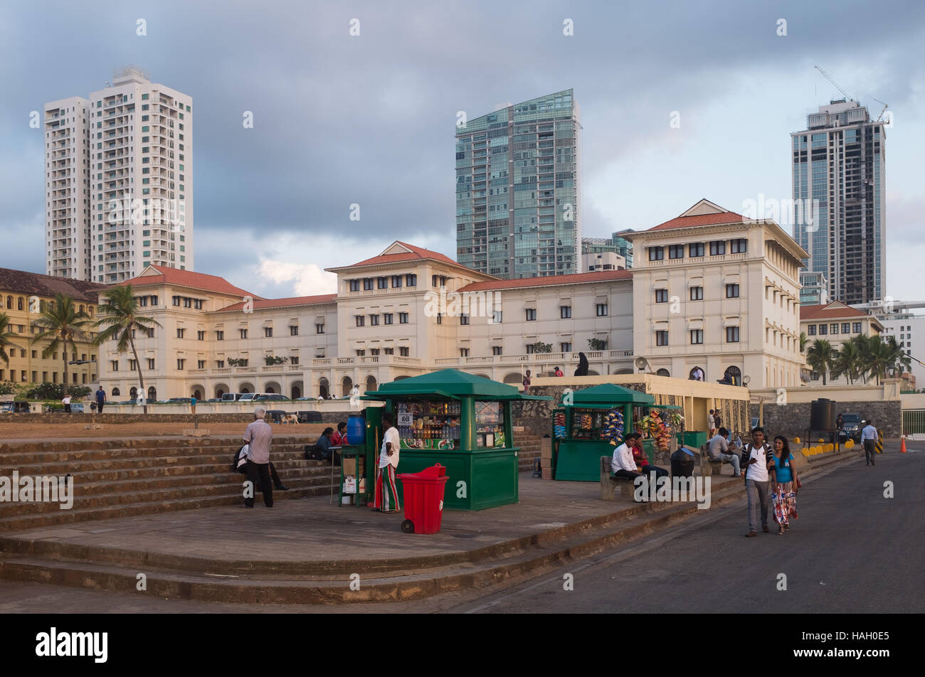 Galle Face Green Galle Face Hotel  in Colombo,Sri Lanka. Stock Photo