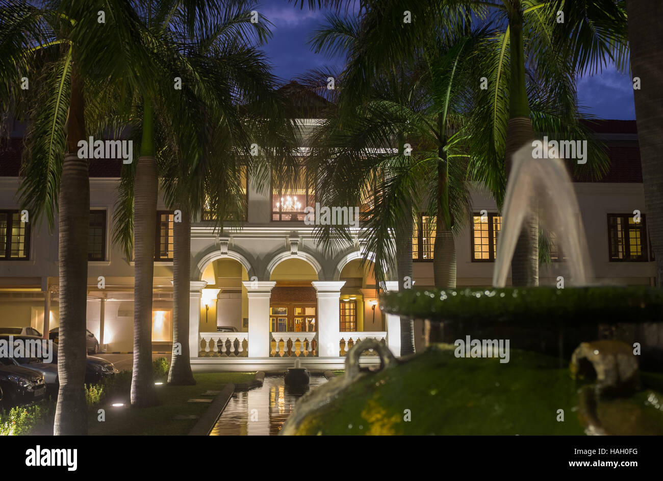 Galle Face Hotel  in the evening, Colombo, Sri Lanka, Stock Photo