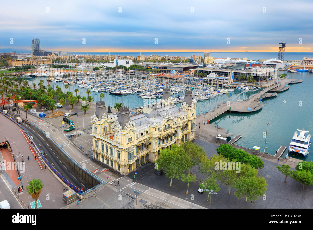 Aerial view of Barcelona Stock Photo - Alamy