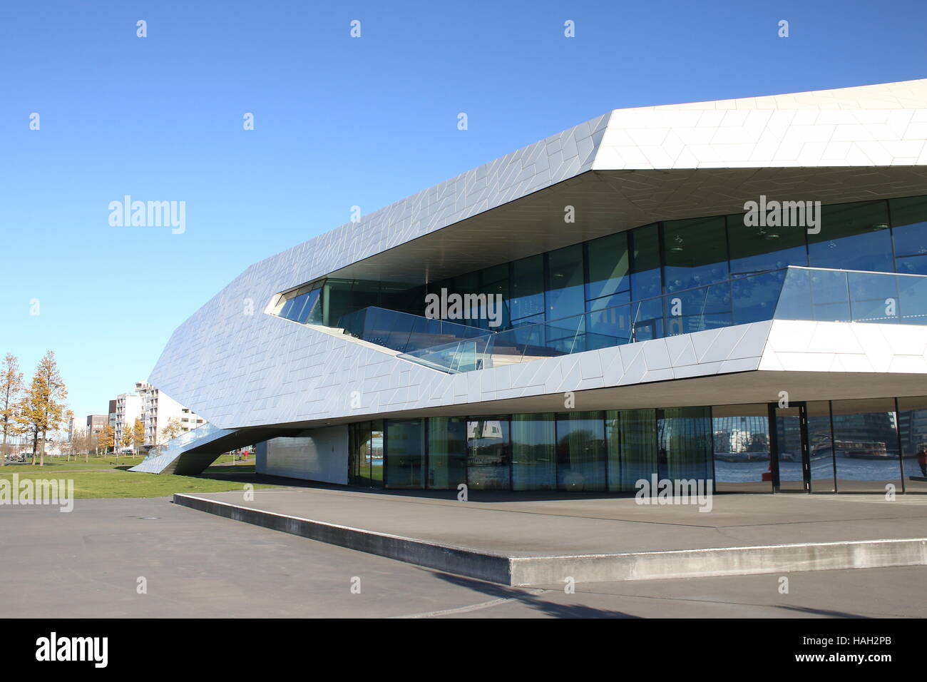 EYE Film Institute Netherlands, Amsterdam. Dutch Film archive and museum in Amsterdam-Noord at IJ River. Stock Photo