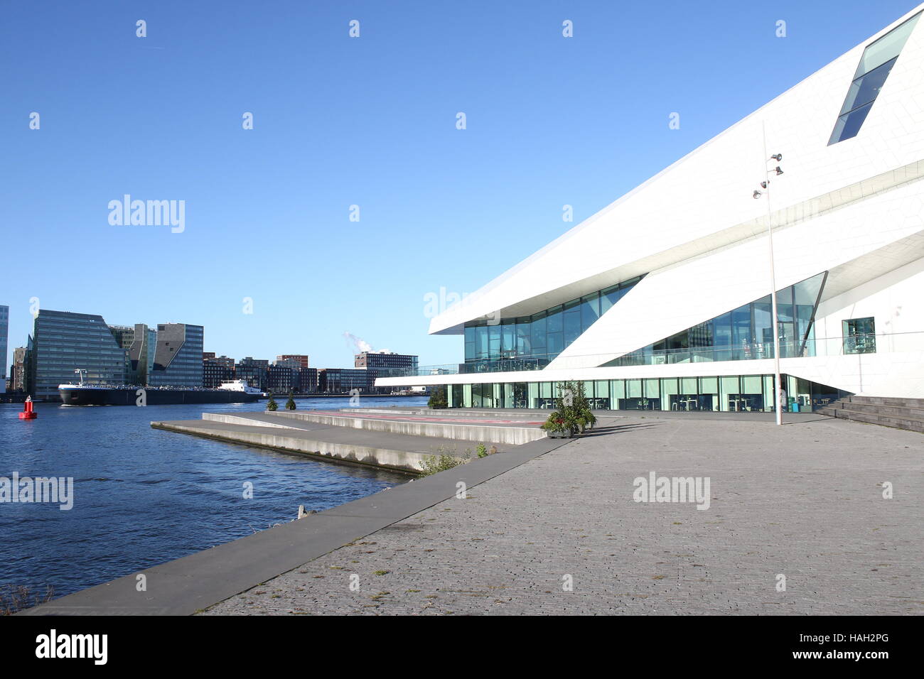 EYE Film Institute Netherlands, Amsterdam. Dutch Film archive and museum in Amsterdam-Noord overlooking IJ River. Stock Photo