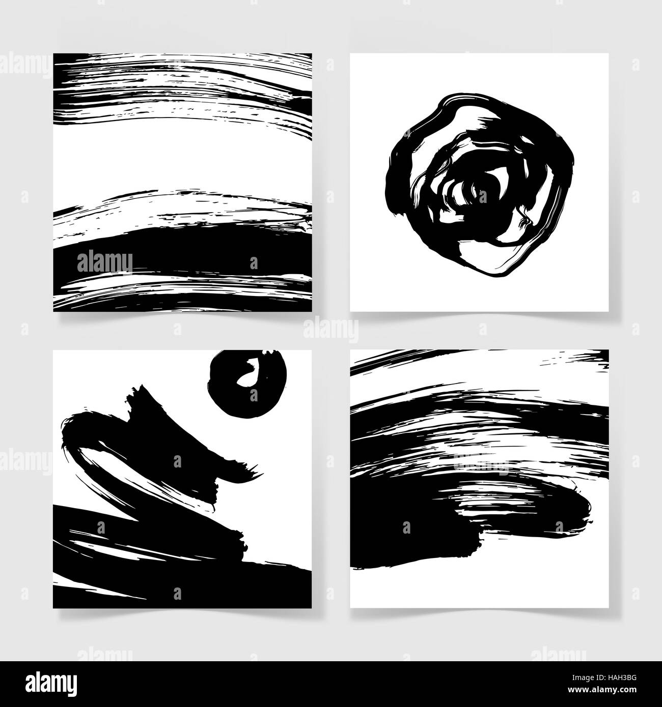 Black ink brushes Stock Vector Images - Alamy
