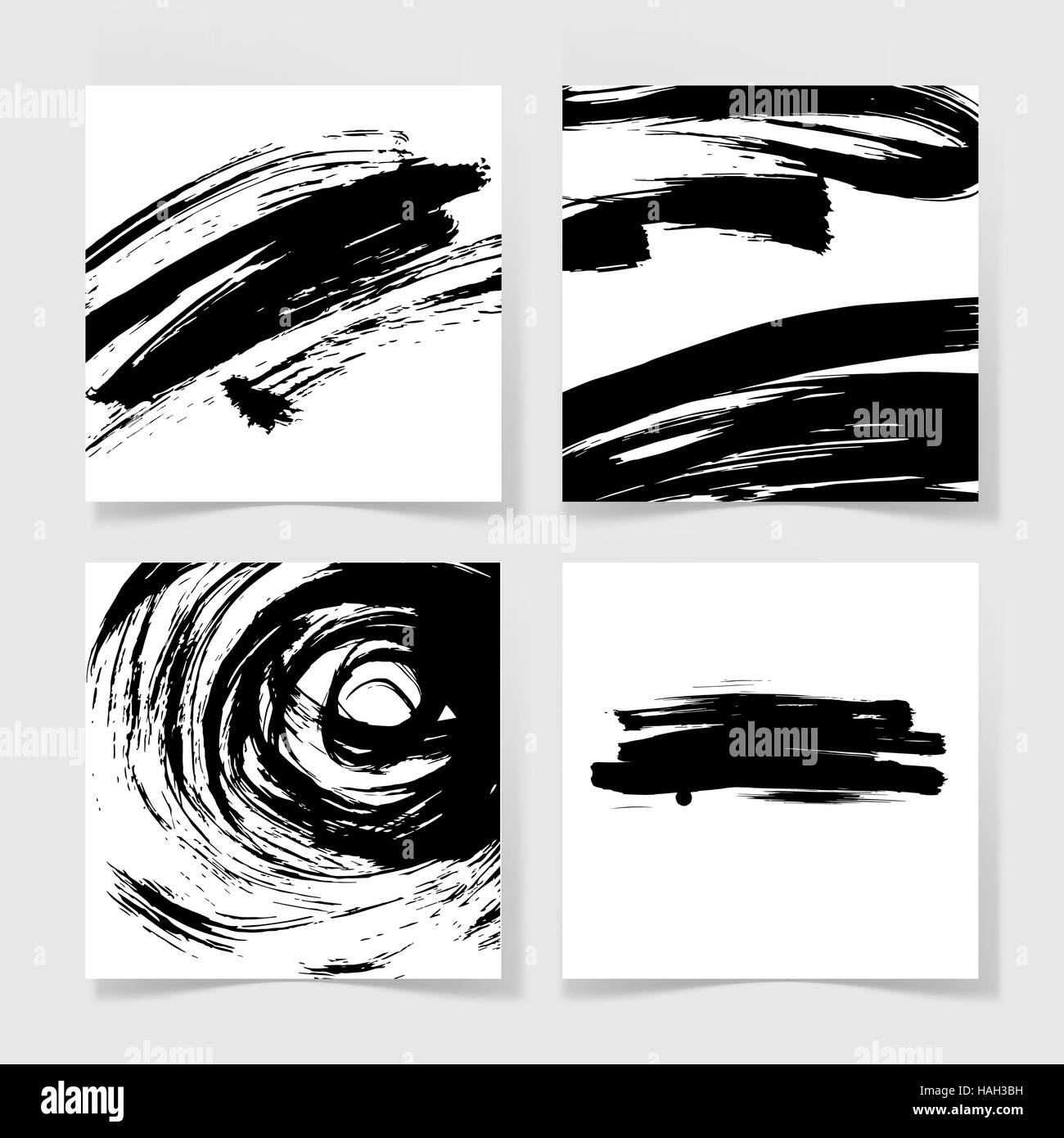 Black ink brushes Stock Vector Images - Alamy