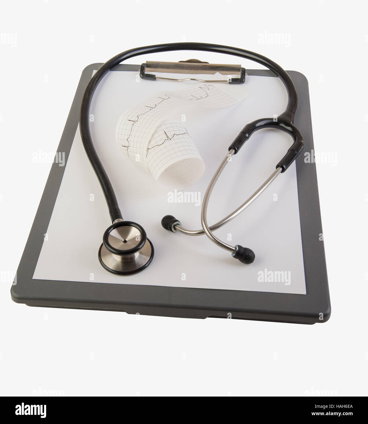 Clipboard chart for health results and records Stock Photo Alamy