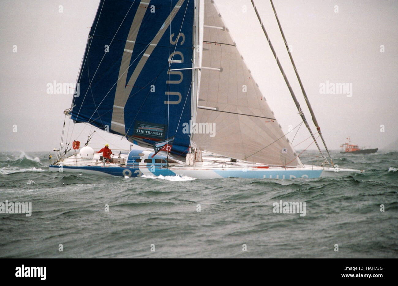 AJAX NEWS PHOTOS. 31ST MAY 2004. PLYMOUTH, ENGLAND. - TRANSAT YACHT RACE - UUDS IN HEAVY WEATHER AT START. PHOTO:JONATHAN EASTLAND/AJAX  REF:TC4296 8 4A Stock Photo