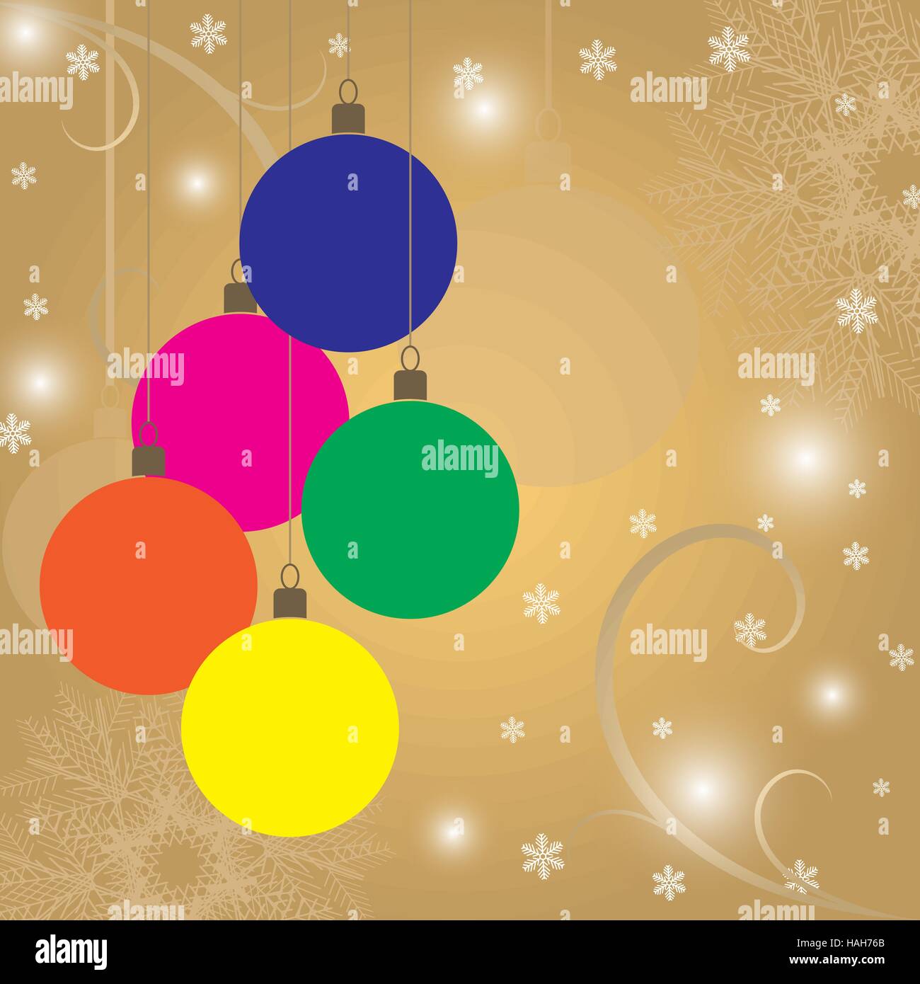 A Retro Christmas background with Christmas balls Stock Vector Image ...