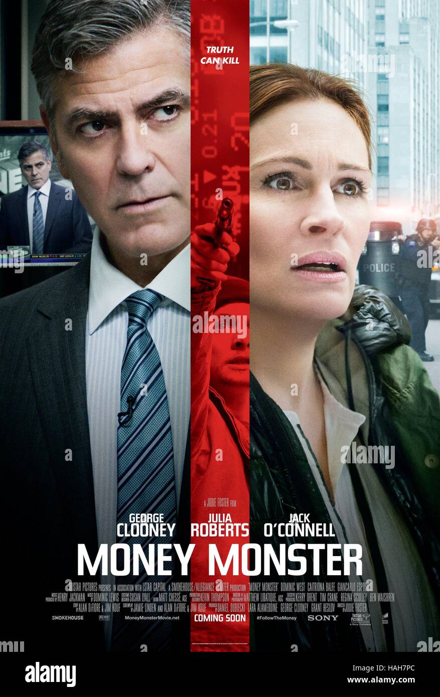 Money Monster Year 2016 Usa Director Jodie Foster George Clooney Julia Roberts Movie Poster Usa Stock Photo Alamy