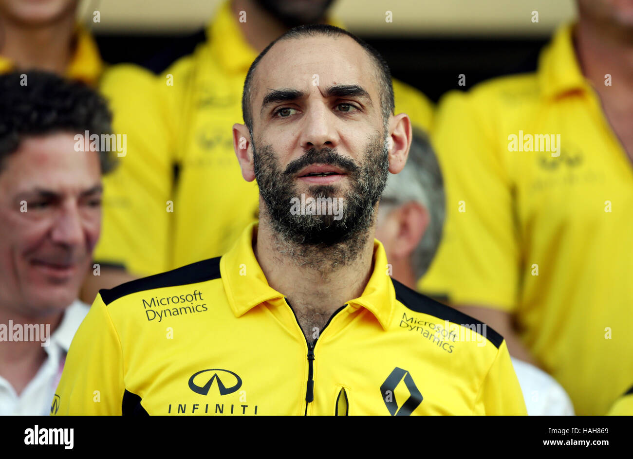 Cyril Abiteboul Renault Sport F1 Managing Director during the Abu Dhabi Grand Prix at the Yas Marina Circuit, Abu Dhabi. PRESS ASSOCIATION Photo. Picture date: Sunday November 27, 2016. See PA story AUTO Abu Dhabi. Photo credit should read: David Davies/PA Wire. Stock Photo