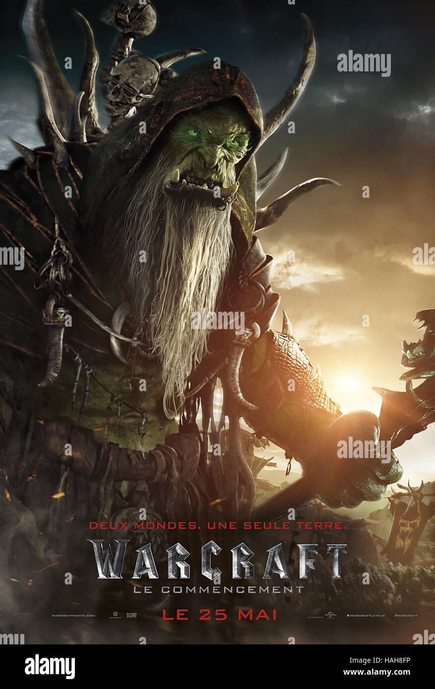 Warcraft  Year : 2016 USA Director : Duncan Jones Daniel Wu Movie poster (Fr) Stock Photo