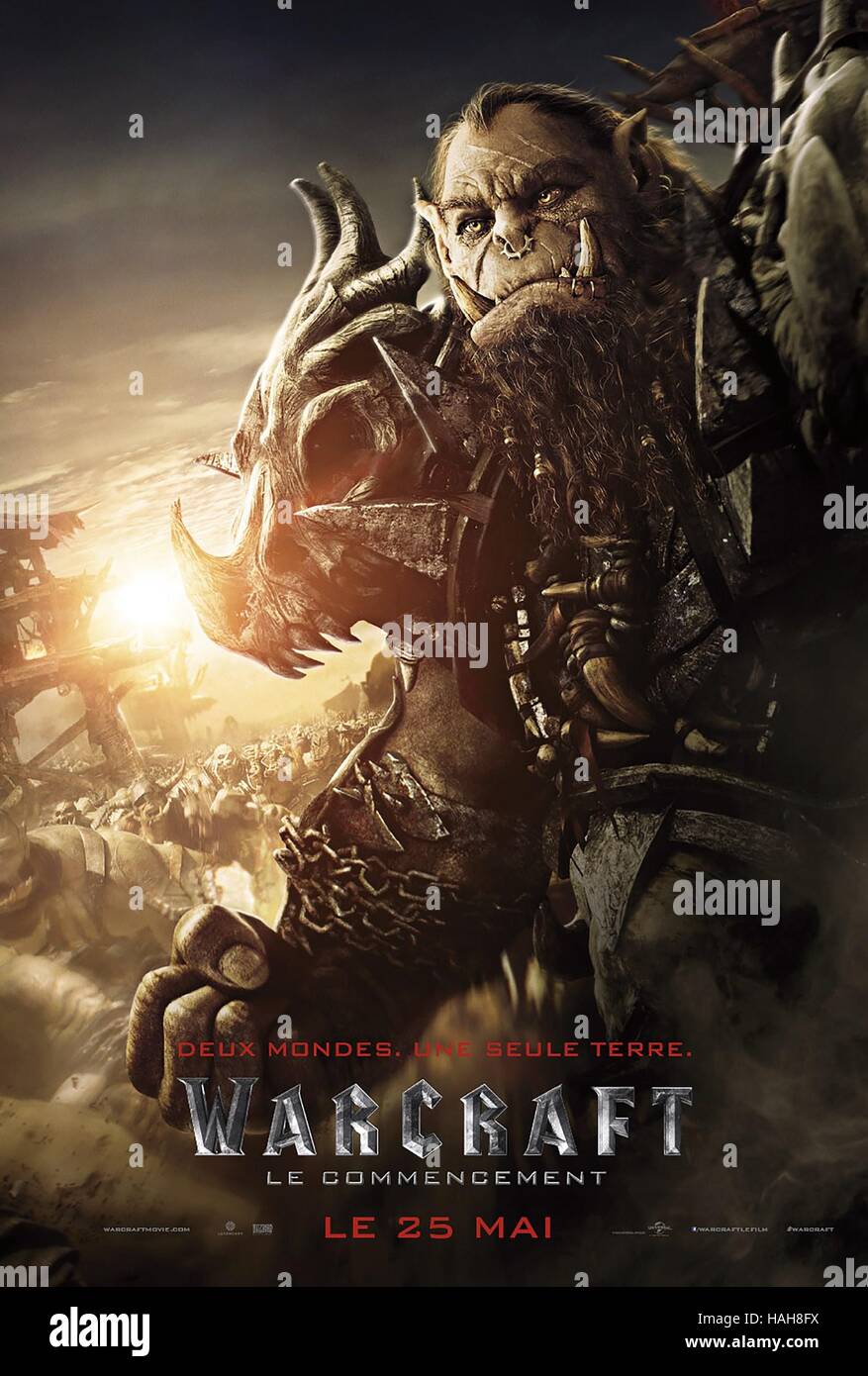 Warcraft  Year : 2016 USA Director : Duncan Jones Movie poster (Fr) Blackhand Stock Photo