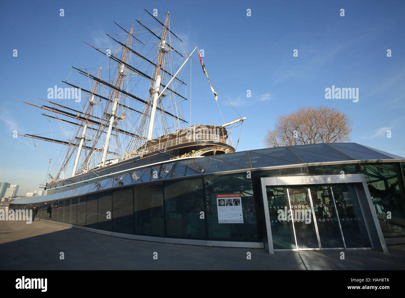 The Cutty Sark in Greenwich, the world's sole surviving tea clipper. Stock Photo