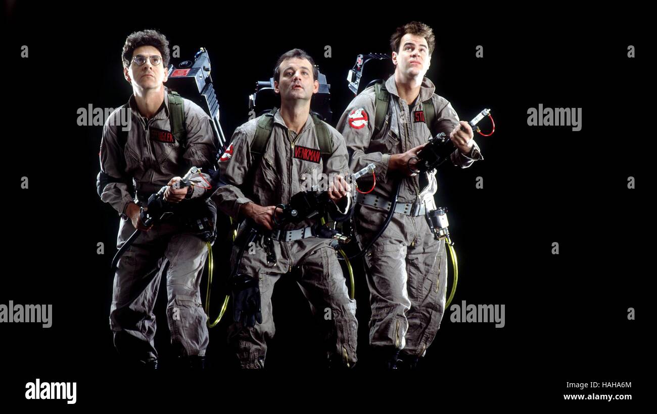 Ghostbusters Year : 1984 USA Director : Ivan Reitman Rick Moranis, Dan Aykroyd, Bill Murray Stock Photo