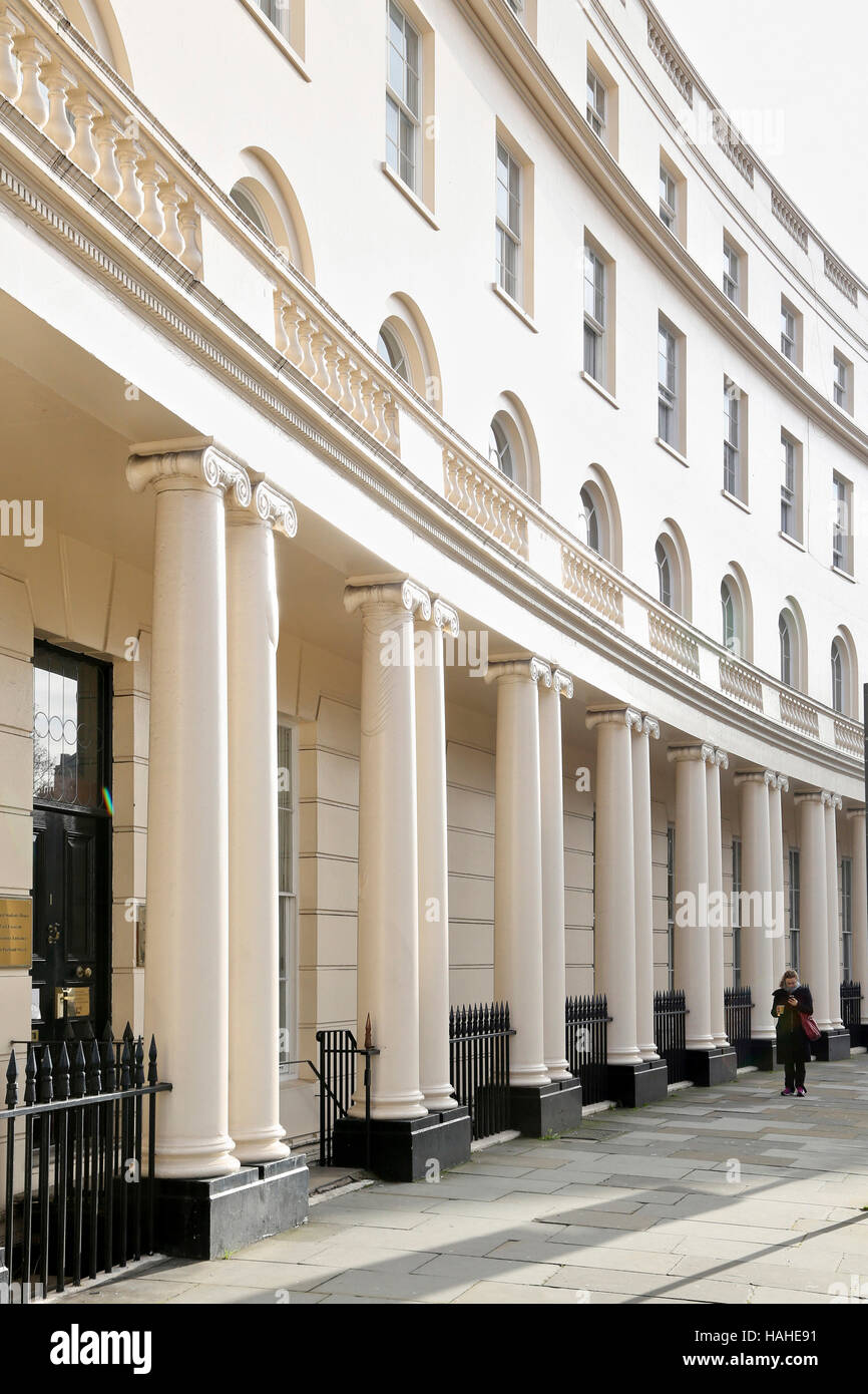 Park Crescent London designed by John Nash. Architectural Stock