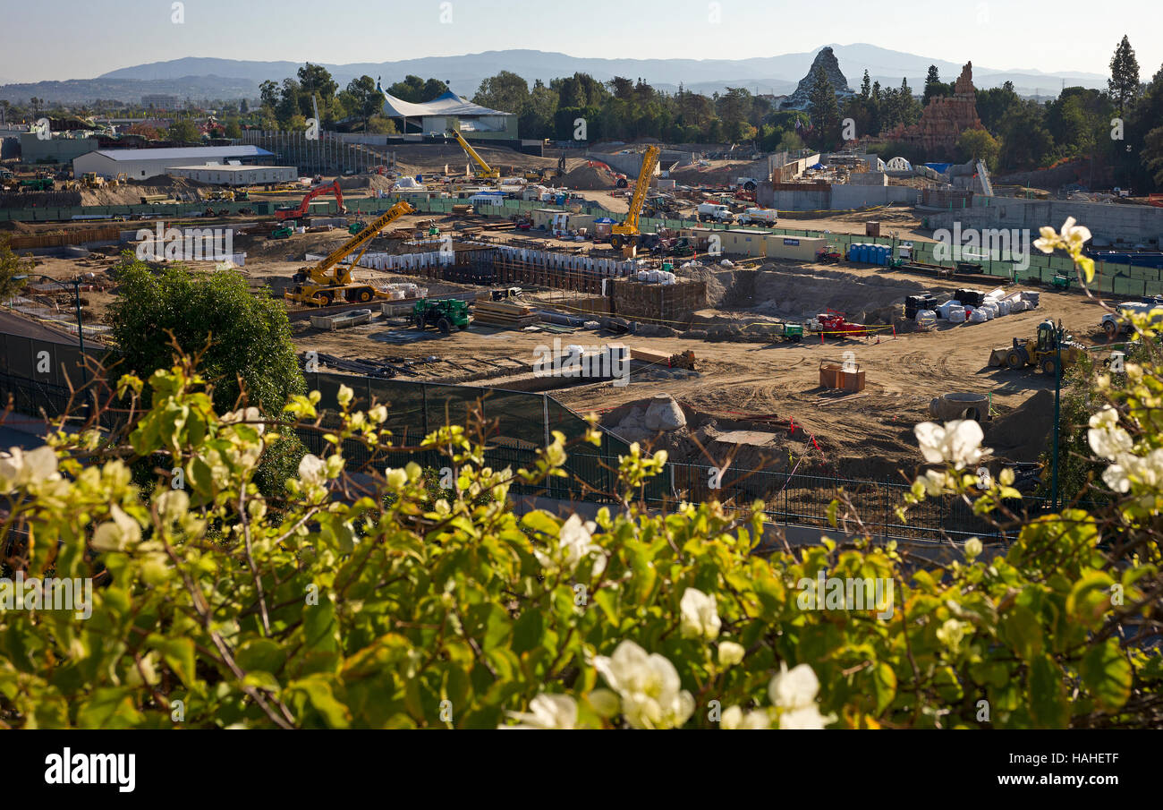 Construction continues on new Star Wars land in Disneyland Stock Photo