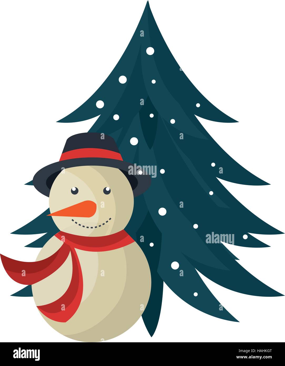 merry christmas tree celebration vector illustration design Stock ...