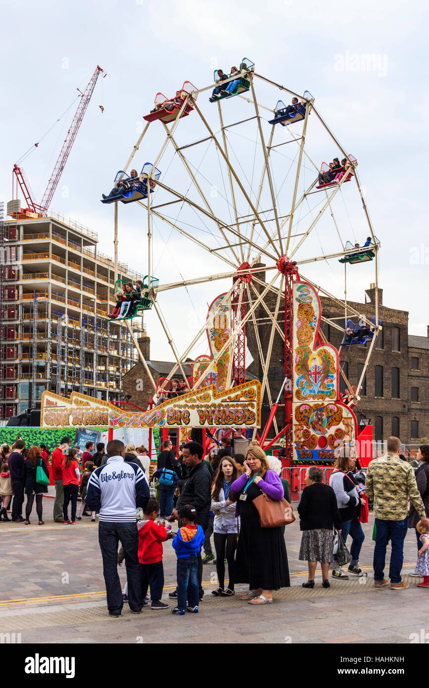 A Victorian-themed festival in Granary Square, King's Cross, London, UK, in 2013 during the area's redevelopment Stock Photo
