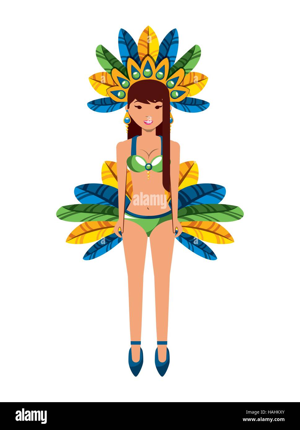 cartoon brazilian woman dancer icon over white background. brazil culture  concept. colorful design. vector illustration Stock Vector Image & Art -  Alamy
