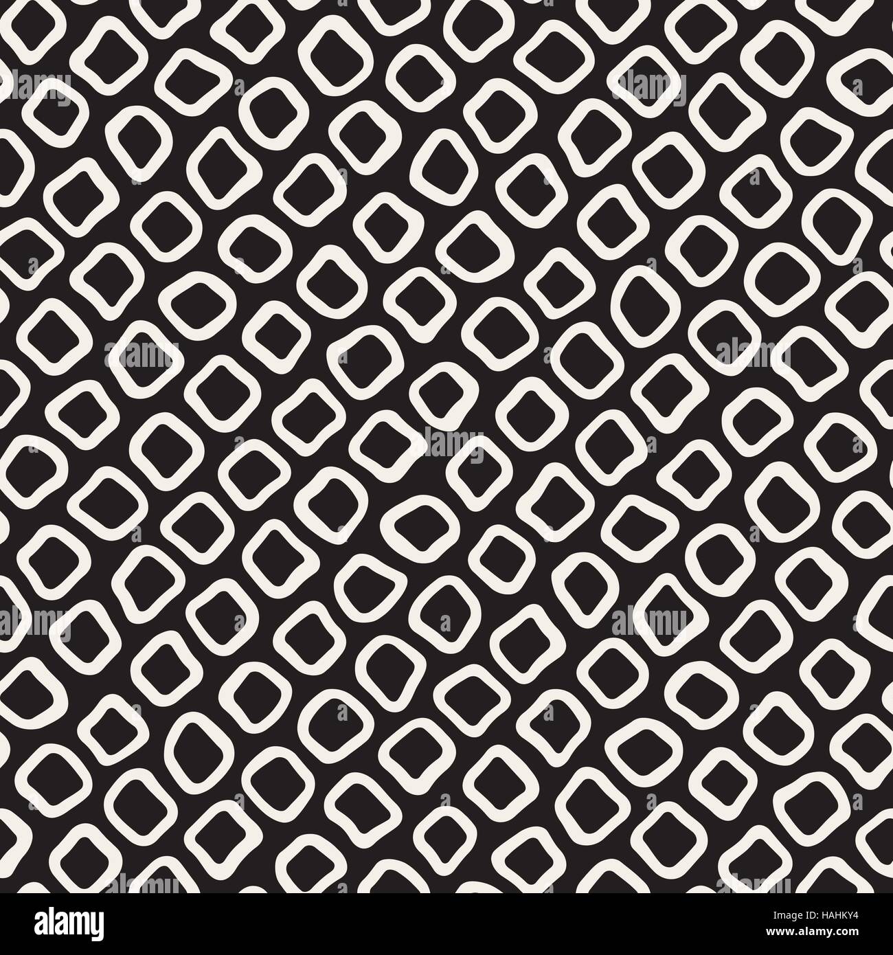 Vector Seamless Black and White Hand Drawn Circles Pattern Stock Vector ...