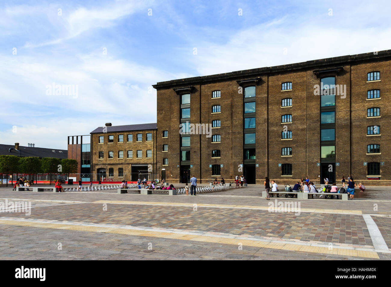 Granary Square in the early days of the King's Cross redevelopment, London, UK, 2012 Stock Photo