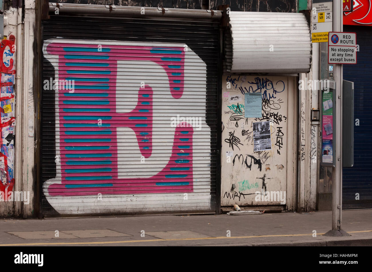 Street Art, by Street Artist 'Eine' Kingsland Road, London, N1, Britain Stock Photo Alamy